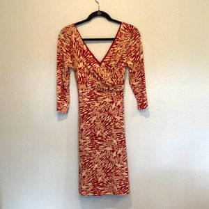 David Meister Faux Wrap Dress